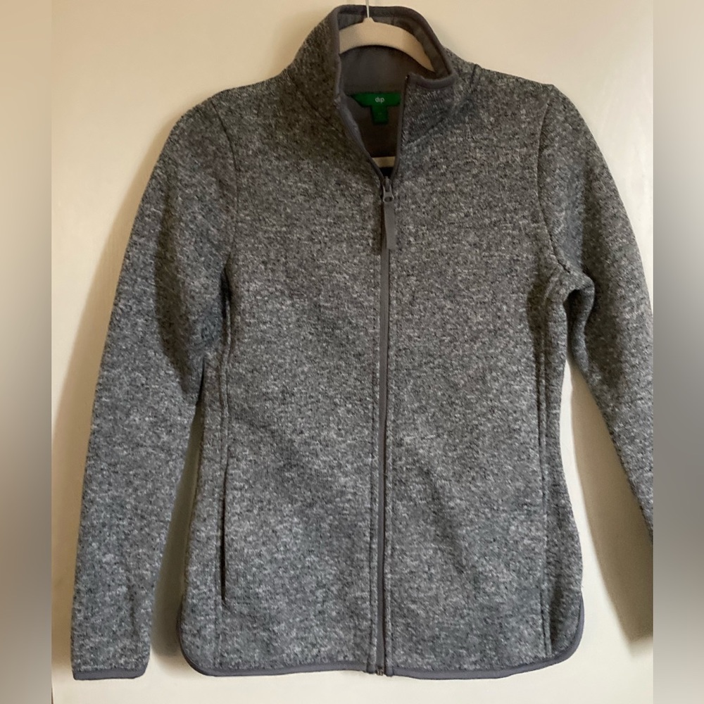 *Dip Heather Gray Mock Neck XS Zip Up Jacket #Br